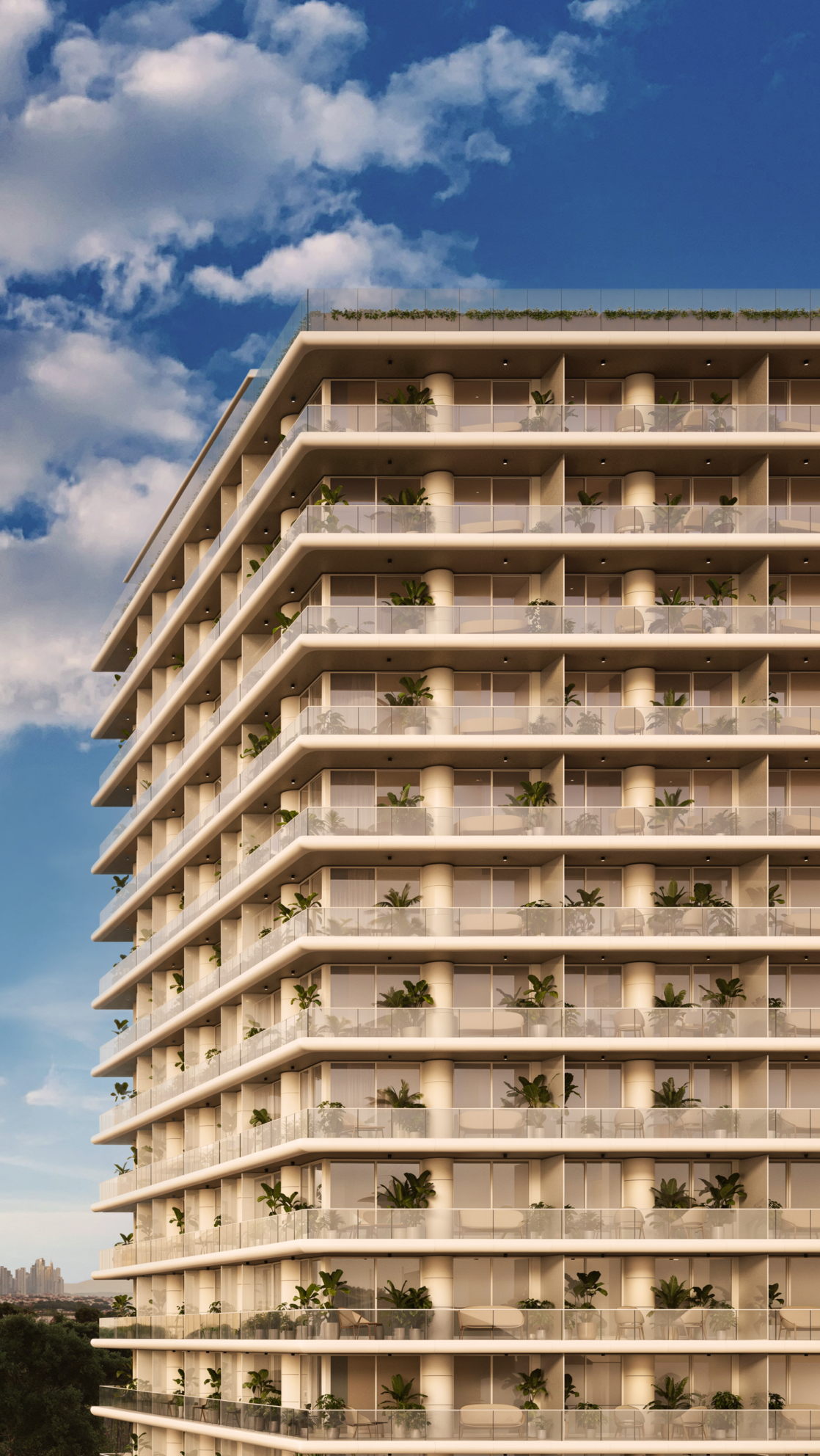 Modern residential building exterior